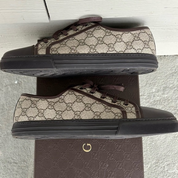 Gucci GG Supreme Tan Brown Sneakers, Like New 🔥 - Picture 6 of 11